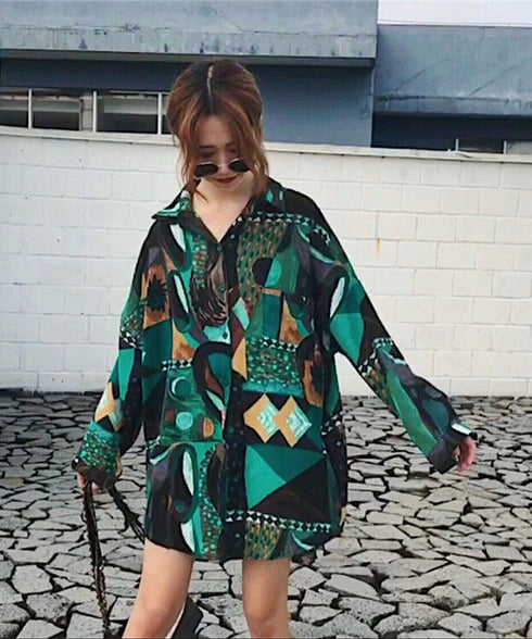 Geometry Loose Blouse